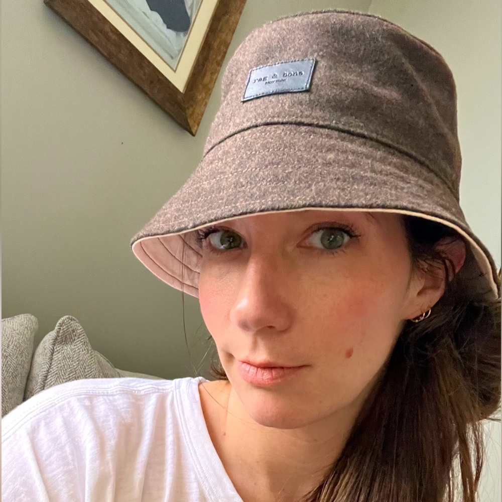 Rag & Bone Brown Bucket Hat with Wide Brim